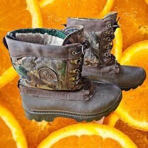 SOREL Kaufman Men's Camouflage Steel Shank Wool‎ Lined Gore-Tex Boots Size 12